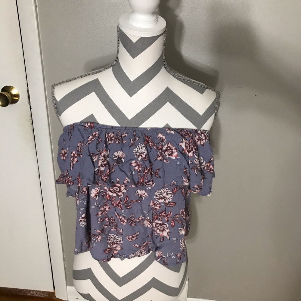 Lavender Floral Crop Top